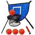 thumbnail image 2 of Trampoline Basketball Attachment Backyard Basketball Hoop Soft Hoop Set for Kids Trampoline Game Accessory Gym Basketballs Set Garden Activity for Men and Women, 2 of 8