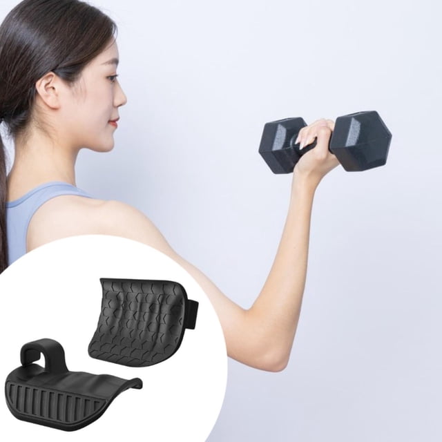 Ajuste de entrenamiento ergonómico Gimnasio sin para el levantamiento de pesas deportivas Black 2 PCS