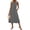 Black, variant on Women's Fashion Casual Checkered Striped Printed Dress
