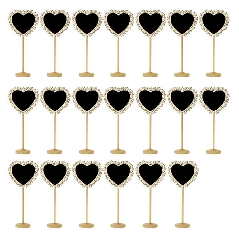Large Wooden Heart Blackboard Tag - 3pk Large Wooden Heart Blackboard Tag - 3pk