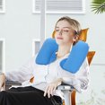 thumbnail image 4 of LACKUST Comfortable Travel Neck Pillow - PVC Flocked U-Shaped Cushion for Aviation, Outdoor, Home Use, Portable Inflatable Cervical Support Pillow with Soft Velour Cover,Sky Blue, 4 of 6