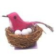 thumbnail image 4 of 1/12 Casa de de Pájaro en Miniatura para Decoración de Jardín de Hadas Rosa roja, 4 of 6