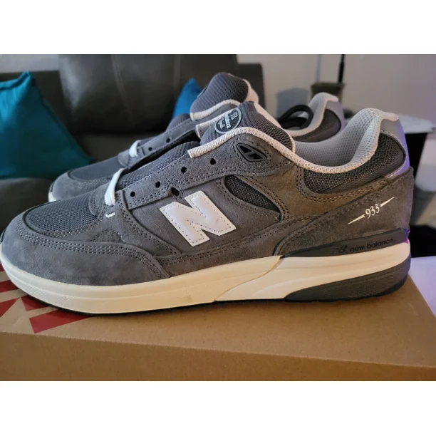 New Balance Numeric 933 Andrew Reynolds Mens Sz 11.5 Grey White IN HAND NOW!