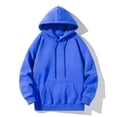 thumbnail image 2 of kpoplk Oversized Hoodies for Men Solid Casual Hooded Pullover Sweatshirts(Blue,5XL), 2 of 3