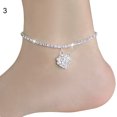 thumbnail image 3 of Anklet Five-pointed Star Pendant Adjustable Jewelry Rhinestone Inlaid Foot Chain for Women, 3 of 8
