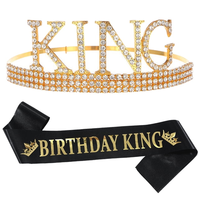 Conjunto de banda y corona para niño de cumpleaños | Kit de accesorios VIP para niña de cumpleaños | Decoración reutilizable para fiestas infantiles y de adultos