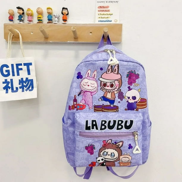 Nueva mochila de gran capacidad para guardería Labubu, mochila para niños con dibujos animados, bonita mochila para escuela primaria, bolso de hombro