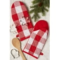 thumbnail image 3 of DII Red & White Buffalo Check Oven Mitt (Set of 2), 3 of 5