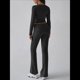 thumbnail image 5 of Conjuntos de Salón para Mujer, Conjuntos Casuales Y2K de 2 Piezas, Tops Cortos de Corta, Pantalones Acampanados con Pliegues y Chándales. Gris Oscuro M, 5 of 10