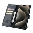 thumbnail image 3 of Wallet Case for iPhone 16 Pro, [Card Slots] Cash Holder Folio PU Leather Cover, [RFID Blocking] Flip Stand Case with [TPU Shockproof Interior Case] Compatible for iPhone 16 Pro, Black, 3 of 9