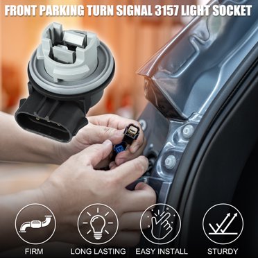 2pcs Turn Signal Light Bulb Socket Front Tail, Light Lamp Blinker Holder Base Assembly Compatible With Ford F150 F250 F350 2009-2014 Super Duty Edge
