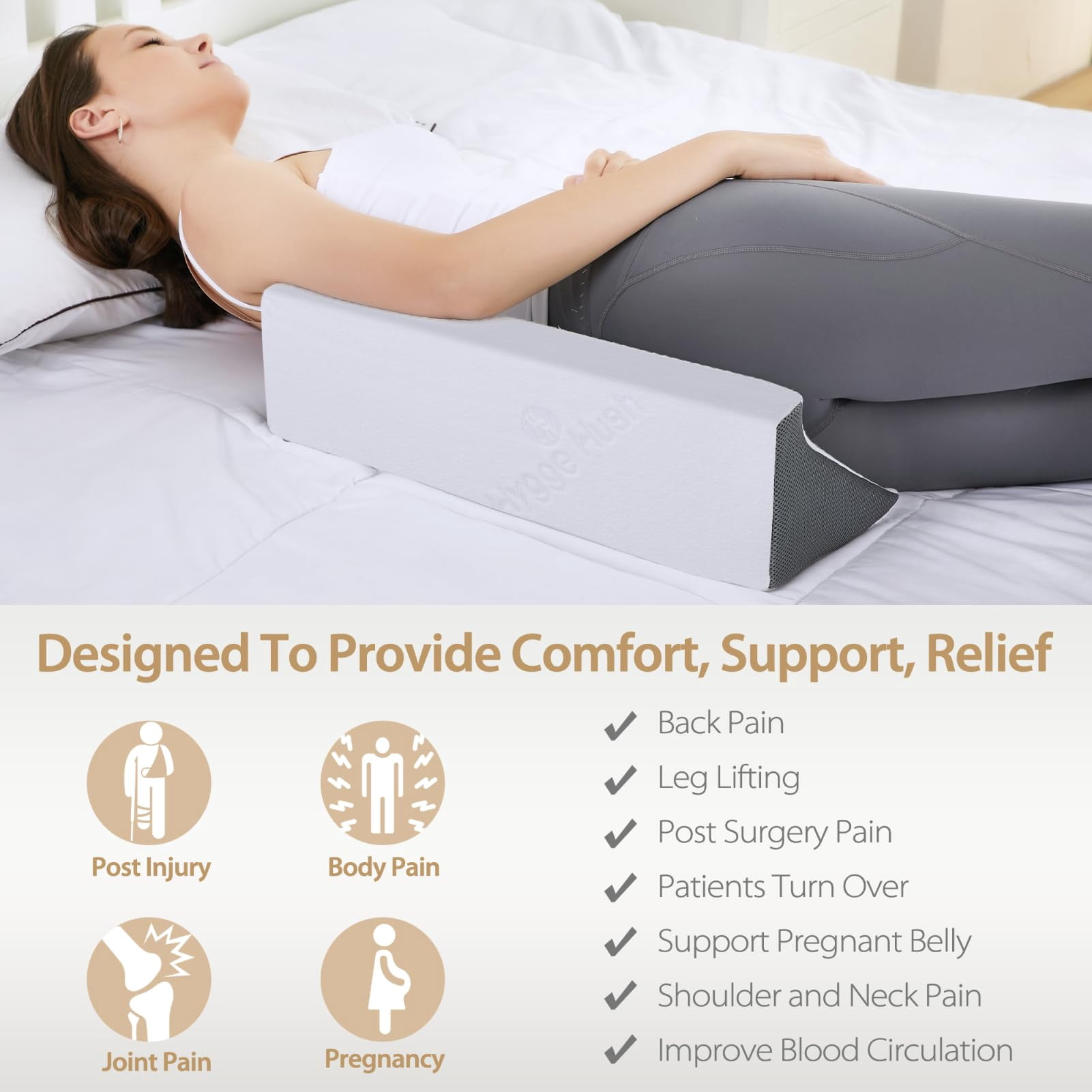 Side Wedge Pillow For Sleeping  Sleeper Body Positioners Preventing After Support Ankle Bed Sleepers