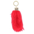 thumbnail image 1 of Bolso de mano con borla de pelo de conejo hecho a mano llavero de coche llavero encanto 11 colores Yinane  La imitación de pelo de conejo llavero, 1 of 7
