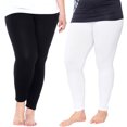 thumbnail image 1 of White Mark Leggings Extensibles Doux pour Femmes, Lot de 2, 1 of 2