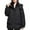 Black, variant on Fartey Plus Size Womens Hooded Puffer Coat Oversized Quilted Down Jacket Fall Winter Full Zip Warm Coats Loose Fit Solid Color Long Sleeve Thick Outerwear with Pockets