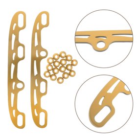 ETHZZLE 2-Pair Professional Stainless Steel Ice Skate Blades with for Hockey and Figure Skating Performance