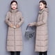 thumbnail image 1 of Chaqueta de algodón para mujer, chaqueta de plumón de algodón, talla mediana a larga, chaqueta de gran tamaño, chaqueta gruesa de algodón, estilo largo por encima de la rodilla, 1 of 5