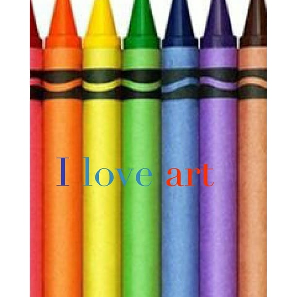 Download I love art crayon creative blank coloring book (Paperback) - Walmart.com - Walmart.com
