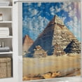 thumbnail image 6 of Orinice Pyramid Desert Sky Bathroom Decor Set, Colorful Luxurious Graphic Print Polyester Fabric Shower Curtain with Hooks, Waterproof Bathroom Decoration for Home, Bathtubs - Multi Size Options 69x72, 6 of 7