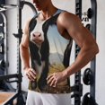 thumbnail image 5 of Daiia Cute Prairie Cow Printed Men's Quick Dry Fit Muscle Tank Top Slim-Fit Tank Workout Tank Top Lightweight Sports Tank Top-3X-Large, 5 of 7