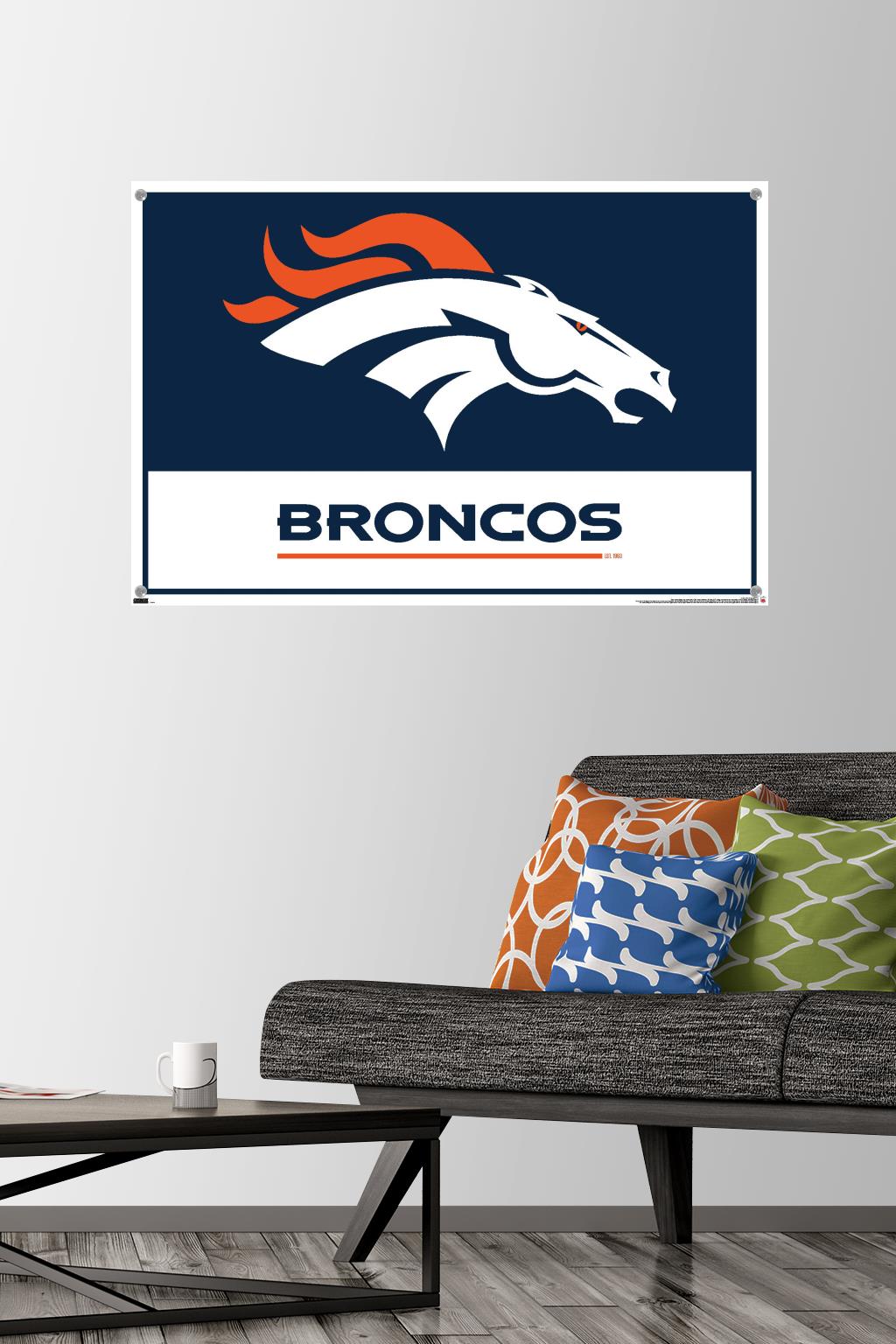 NFL Denver Broncos - Logo 21 Wall Poster with Pushpins, 22.375" x 34"