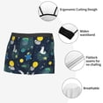 thumbnail image 5 of Wukai Space and Animals Print Men’s Underwear Breathable Boxer Briefs,&nbsp;Moisture Wicking & Breathable-X-Large, 5 of 7