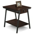 thumbnail image 6 of Leick Home Empiria Walnut and Bronze One Drawer Side Table, 6 of 14