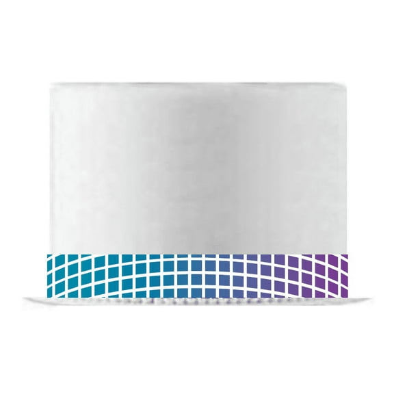Blue / Purple Squares Edible Cake Decoration Ribbon -6 Slim Strips