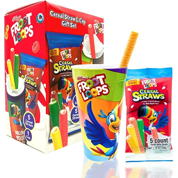 Froot Loops Cereal Straws & Cup Gift Set
