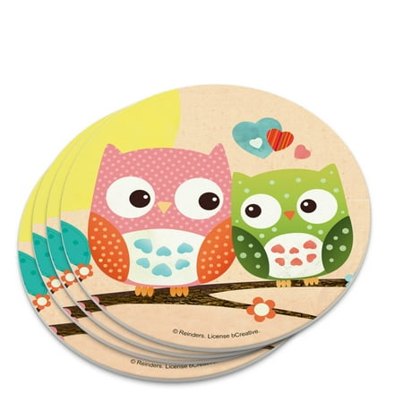 

Owl BFFs Best Friends Couple Love Novelty Coaster Set