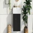 thumbnail image 5 of Resenkos 21.6" Modern Floating Bathroom Vanity with Ceramic Basin, Left Side Storage, Perfect for Small Bathrooms - Black, 5 of 19