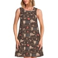 thumbnail image 1 of Lukts Teckel Chiot pour Femmes Robe Sans Manches, Robe d'Été à Col Rond avec Poches, Adaptée à la Vie Quotidienne, Plage, Fête, 1 of 7