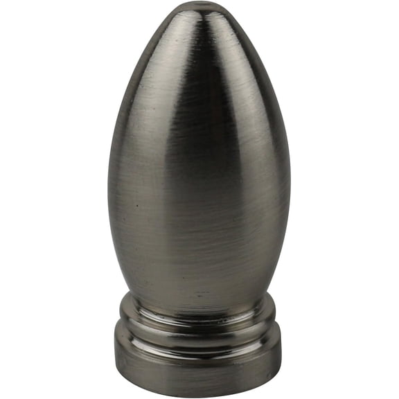 Urbanest Bolton Lamp Finial – 1 3/8 Inch Tall, Brushed Steel– Decorative Lamp Shade Finial for Table & Floor Lamps- 1 Piece