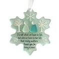 thumbnail image 2 of Snowflake-Shaped Sea Glass Friendship Decor, Handcrafted Sea Glass Ornament, Friendship Keepsake Christmas Decoration for Friends,1pc, 2 of 7