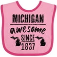 thumbnail image 3 of Inktastic Michigan Awesome Since 1837 Boys or Girls Baby Bib, 3 of 4