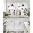 thumbnail image 5 of Groundhog Day Kitchen Curtains Sets for Windows 3 Piece, Spring Cute Brown Aniamls Carrot Kitchen Curtains and Valances Tier Set 36 Inch Length Swag Curtain for Living Room Cafe Bathroom Bedroom, 5 of 6
