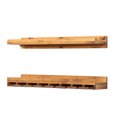 thumbnail image 2 of del Hutson Designs Rustic Luxe 36" Stemware Holder & Display Shelf, Walnut, 2 of 9