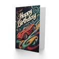 thumbnail image 2 of Artery8 Birthday Card Sports Car Lover Red Blue Yellow Design For Him Man Male Dad Brother Son Papa Grandad Greeting Card, 2 of 3