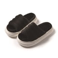 thumbnail image 6 of SAWOBUUN Womens Fuzzy Slide Slippers Puffy Thick Sole House Slippers for Women Open Toe Warm Cozy Non-Slip Soft Sole Indoor Outdoor Bedroom Shoes, 6 of 7