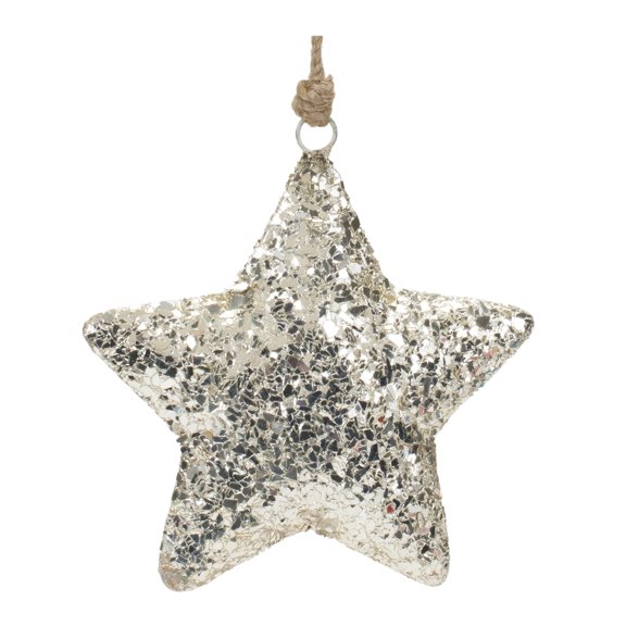 Melrose Mosaic Metal Star Ornament Set of 4