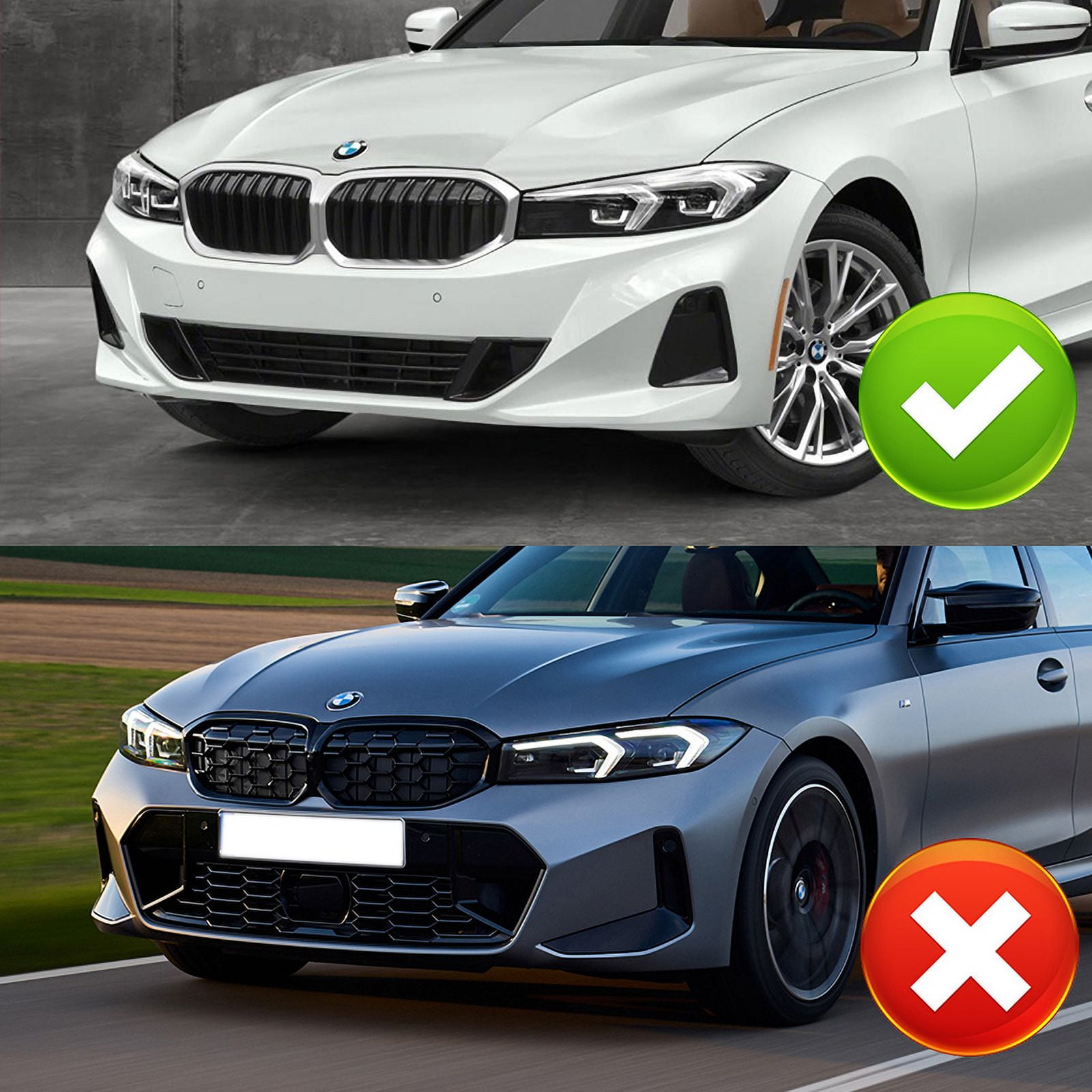 Stay Tuned Performance For 2023-2026 BMW 3-Series G20 Base Matt Black Front Bumper Lip Spoiler GT-Style