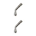 thumbnail image 4 of Riwesomey Válvula doblada de 45, 90 y 135 grados, adaptador de válvula doblada en ángulo de Metal para coche, convertidor extensor de extensión de tubo plata 135 grados 2piezas Riwesomey CBP025755, 4 of 5