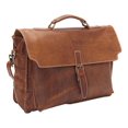 thumbnail image 1 of Sharo Soft Leather Laptop and iPad Brief and Messenger Bag, 1 of 5