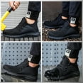 thumbnail image 3 of ulogu Steel Toe Shoes for Men Women Non Slip Sneakers Puncture Proof Safety Shoe Waterproof Steel Toe Work Shoes (Men Size 8.5, Black), 3 of 10