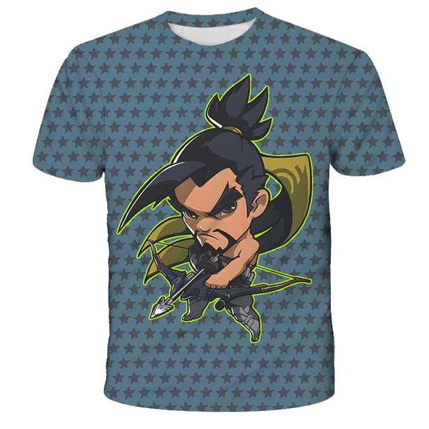 Funny Printing T-shirt 3D Printed Kids T Shirt Fashion Casual Cartoons T-shirt Boys Girls Children's clothing8T Gong Bohan LED
