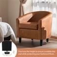thumbnail image 5 of Yaheetech Faux Leather Accent Chair for Living Room, Brown, 5 of 8