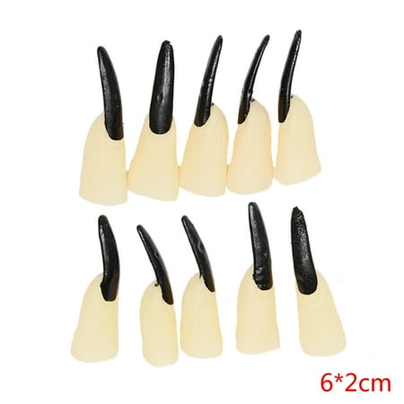 Homeholiday 10pcs Halloween Zombie Fingertips Cover Fake Nail Prop Witch Ghost Decorations Party Nail Ornaments Walmart Canada