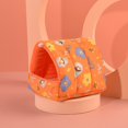 thumbnail image 3 of Visland Hamster Nest Printing Semi-closed Soft Big Space Comfortable Keep Warm Practical Elephant Pattern Hamster Bed for Winter, 3 of 5