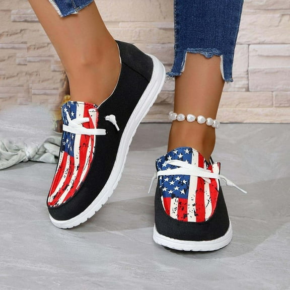 Slip-On Shoes Sneakers with Camo Print Footwear Women's Fashionable Casual Versatile Color Matching Shallow Mouth Spring And Summer Comfortable Lace-Up Thick-Soled Shoes