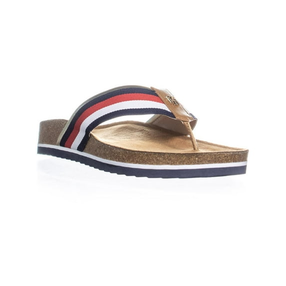 Womens Tommy Hilfiger Giulio Flat Slide Sandals, Medium Blue
